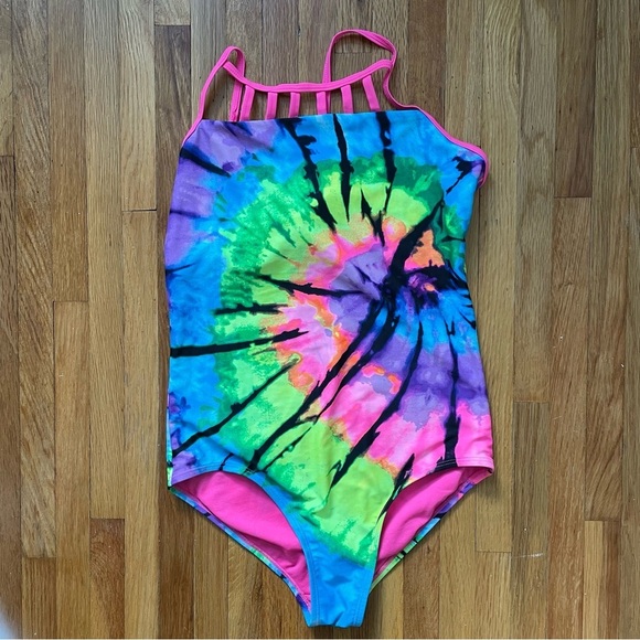 Justice Other - Justice tie dye one piece swimsuit girls size 16